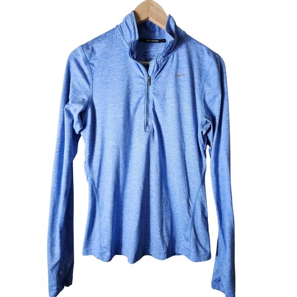 NIKE Light Blue Dri-Fit Active Running Outdoor Long Sleeve Shell Jacket SZ S - Picture 1 of 7
